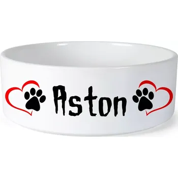 Miska pro psa Miska pro psa se jménem Aston (Keramická miska na krmivo pro psy)