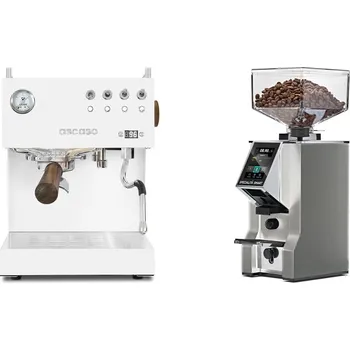Kávovar Ascaso Steel DUO PID, White&Wood + Eureka Mignon Specialita…