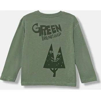 Chlapecké tričko Dětské bavlněné tričko s dlouhým rukávem United Colors of Benetton zelená barva, 3I1XG10KR 3I1XG10KR.P.seasonal 97X, vel. 90