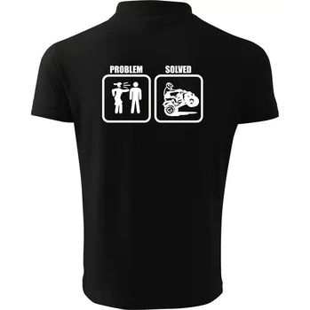 Pánská košile Problem quad / čtyřkolka - Polokošile pánská Pique Polo 203 - M ( Černá )