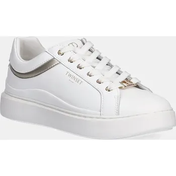 Dámské tenisky Kožené tenisky Twinset bílá barva, 252TCP020 252TCP020.07049 00X, EUR 37