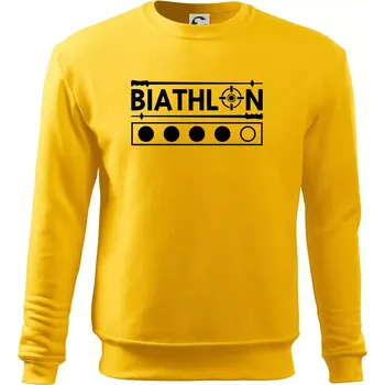 Pánská mikina Biathlon terč a hůlky - Mikina Essential pánská - S ( Žlutá )