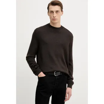 Pánský svetr Svetr z vlněné směsi Armani Exchange pánský, hnědá barva, XM001916 AF14008 XM001916.AF14008 89X, vel. M