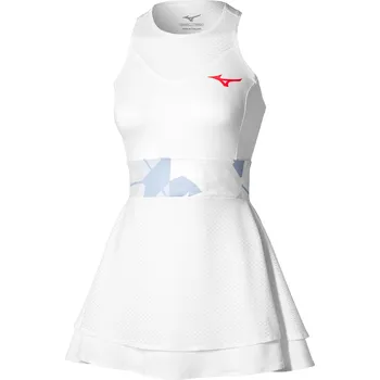 Dámské šaty Dámské šaty Mizuno Daybreakers Dress W White Icelandic Blue M