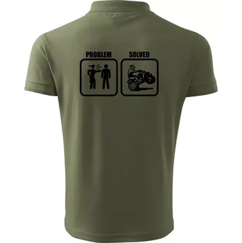 Pánská košile Problem quad / čtyřkolka - Polokošile pánská Pique Polo 203 - 5XL ( Khaki )