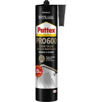 Průmyslové lepidlo Pattex PRO 600 Montážní lepidlo bílé 440 g
