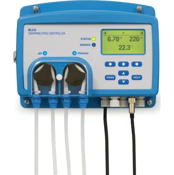 Procesní kontroler pro bazény a SPA s komb. elektrodou a průtočnou sondou