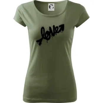 Dámské oblečení Love sprej - Dámské triko Pure - XL ( Khaki )