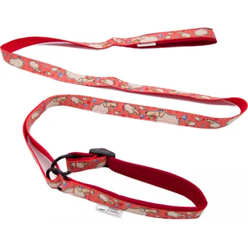 Vodítko pro psa Pískací Potvůrky Agility vodítko – motiv ovečky, různé barvy Velikost: Medium, Barva: červená (ovečky)