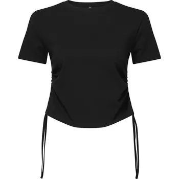 TriDri Crop top s nastavitelným bočním zřasením Barva: Černá, Velikost: XS TR069