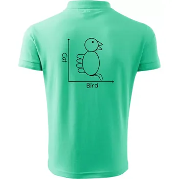 Pánská košile Cat bird diagram - Polokošile pánská Pique Polo 203 - 4XL ( Mátová )