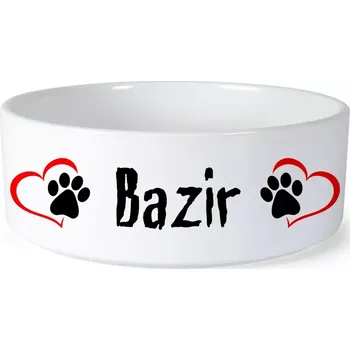 Miska pro psa Miska pro psa se jménem Bazir (Keramická miska na krmivo pro psy)