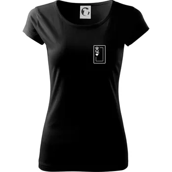 Dámské tričko Queen of hearts - Dámské triko Pure - S ( Černá )