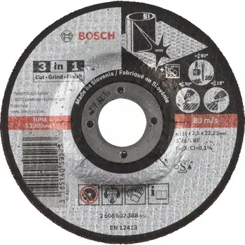 Pilový kotouč BOSCH Dělicí kotouč 3 v 1 A 46 S BF, 115 mm, 2,5 mm 2608602388