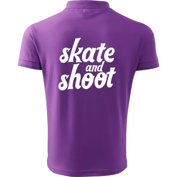 Pánská košile Biatlon skate and shoot - Polokošile pánská Pique Polo 203 - 5XL ( Fialová )