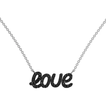 Náhrdelník Náhrdelník s černými a bílými diamanty Precious Love