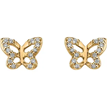 Náušnice Náušnice s diamanty Cute Butterfly