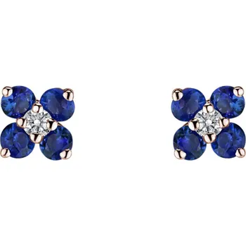 Náušnice Náušnice s diamantem a tanzanity Divine Bloom