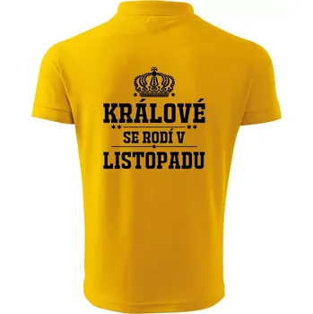 Pánská košile Králové se rodí v listopadu - Polokošile pánská Pique Polo 203 - 3XL ( Žlutá )