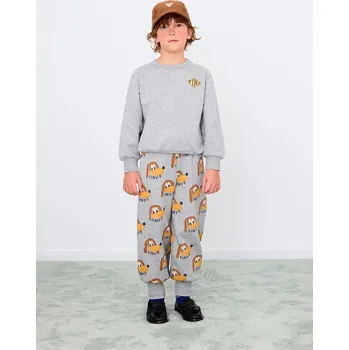 Dětské bavlněné tepláky Tinycottons DOGS SWEATPANT AW25.068 šedá 09X, vel. 140