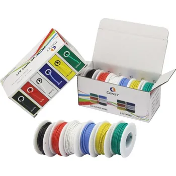 Elektronická stavebnice Silikonové vodiče 24AWG sada 6x10m