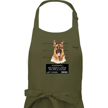 Kuchyňská zástěra Lump a darebák - Německý ovčák - Dámská zástěra na vaření - Univerzální velikost ( Khaki )