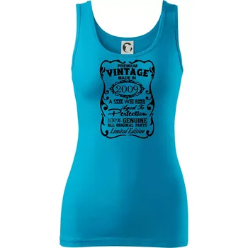 Dámské tričko Vintage Etiketa - 2009 - Dámské tílko - 2XL ( Světlý tyrkys )