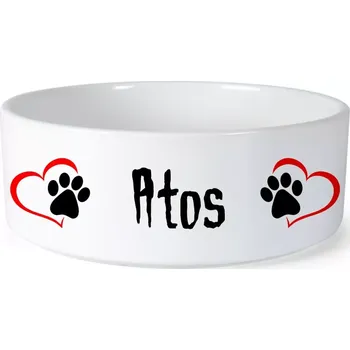 Miska pro psa Miska pro psa se jménem Atos (Keramická miska na krmivo pro psy)