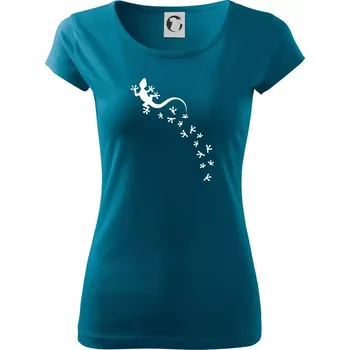 Dámské tričko Geocaching Gekoni - Dámské triko Pure - 3XL ( Petrolejová )