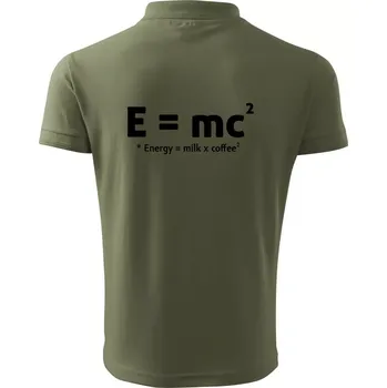 Pánská košile e = mc2 - coffee milk - Polokošile pánská Pique Polo 203 - 2XL ( Khaki )