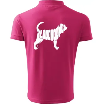 Pánská košile Bloodhound nápis v těle - Polokošile pánská Pique Polo 203 - 3XL ( Purpurová )