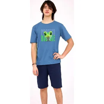 Chlapecké pyžamo Cornette pyžamo chlapecké 504/52 Protect 3 - modrá, 170 (Chlapecké bavlněné pyžamo Cornette chlapecké 504/52)