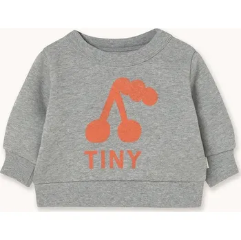 Dětská bavlněná mikina Tinycottons CHERRY GRAPHIC BABY SWEATSHIRT AW25.302 šedá 09X, vel. 74