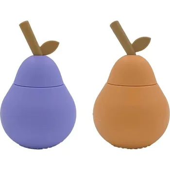 Šálek s víčkem OYOY Pear Cup 8,5 x 13,5 cm 2-pack více barev M107600 vícebarevná MLC, vel. ONE SIZE