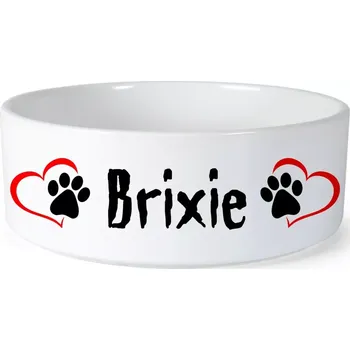 Miska pro psa Miska pro psa se jménem Brixie (Keramická miska na krmivo pro psy)
