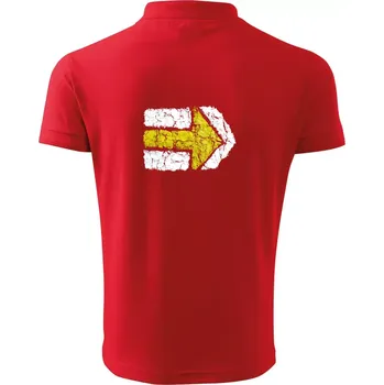 Pánská košile Párová turistická značka žlutá - Polokošile pánská Pique Polo 203 - 5XL ( Červená )