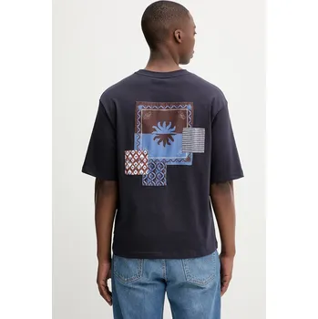 Bavlněné tričko Desigual PALMA pánské, tmavomodrá barva, s aplikací, 25WMTK10 59X, vel. L