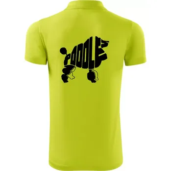Pánská košile Pudl - nápis v těle - Polokošile Victory sportovní (dresovina) - 3XL ( Limetková )