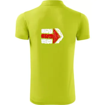 Pánská košile Párová turistická značka červená - Polokošile Victory sportovní (dresovina) - 3XL ( Limetková )