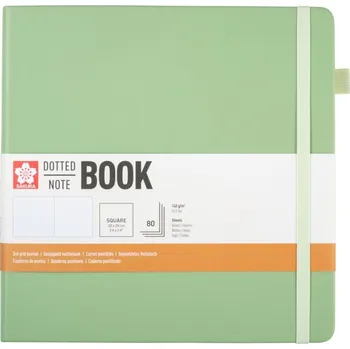 Umělecký papír Tečkovaný Skicák Sakura, 140g/m2, 80 listů, světle zelený 20 x 20 cm