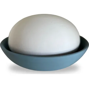 Aroma difuzér LENYK vonný kámen vlastní varianta bezpečné aromalampy matná miska Vyberte barvu kamene: šedý, Vyberte barvu misky: petrolejová - vonnekameny.cz