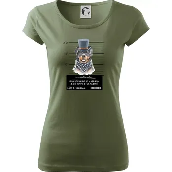 Dámské tričko Lump a darebák rotvajler - Dámské triko Pure - XS ( Khaki )
