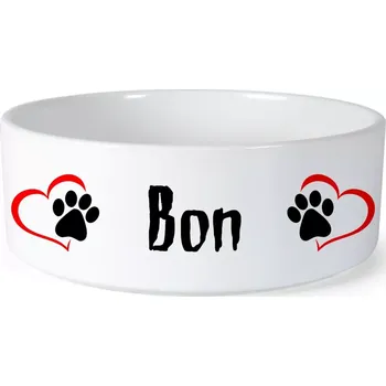 Miska pro psa Miska pro psa se jménem Bon (Keramická miska na krmivo pro psy)