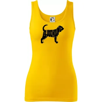 Dámské tričko Bloodhound nápis v těle - Dámské tílko - XL ( Žlutá )