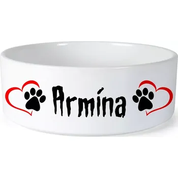 Miska pro psa Miska pro psa se jménem Armína (Keramická miska na krmivo pro psy)