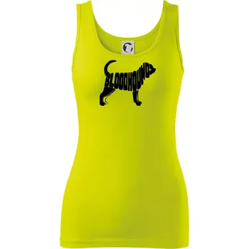 Bloodhound nápis v těle - Dámské tílko - XS ( Limetková )
