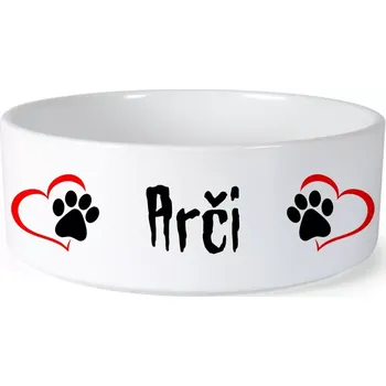 Miska pro psa Miska pro psa se jménem Arči (Keramická miska na krmivo pro psy)