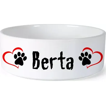 Miska pro psa Miska pro psa se jménem Berta (Keramická miska na krmivo pro psy)