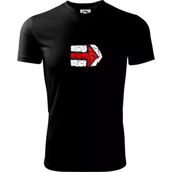 Pánské tričko Párová turistická značka červená - Pánské triko Fantasy sportovní (dresovina) - 3XL ( Černá )