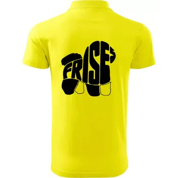 Pánská košile Bišonek - fries nápis v těle - Polokošile pánská Pique Polo 203 - M ( Citrónová )